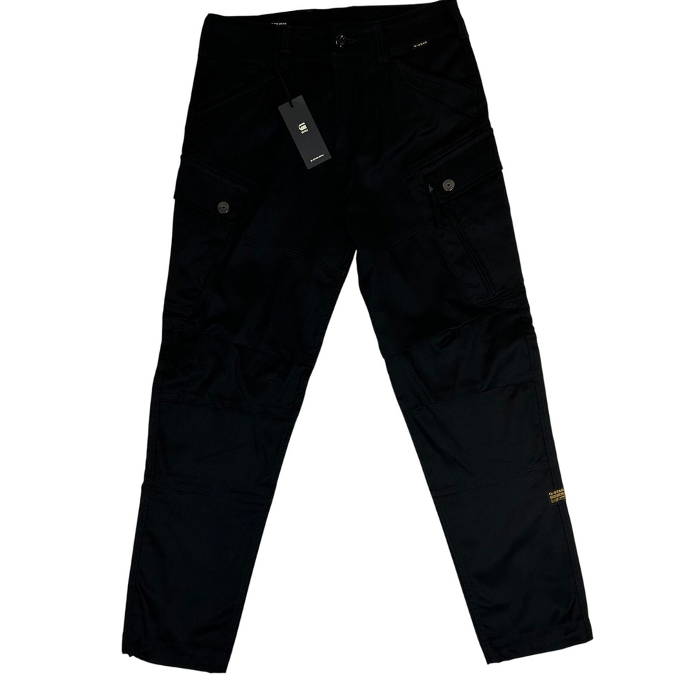 G-Star Raw Zip Cargo Regular Tapered Pants Black D24720-C072-6484 29/28 NEW